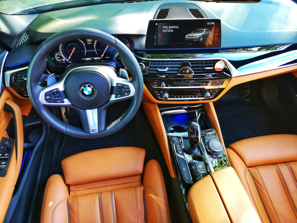 Interior en cuero de un BMW